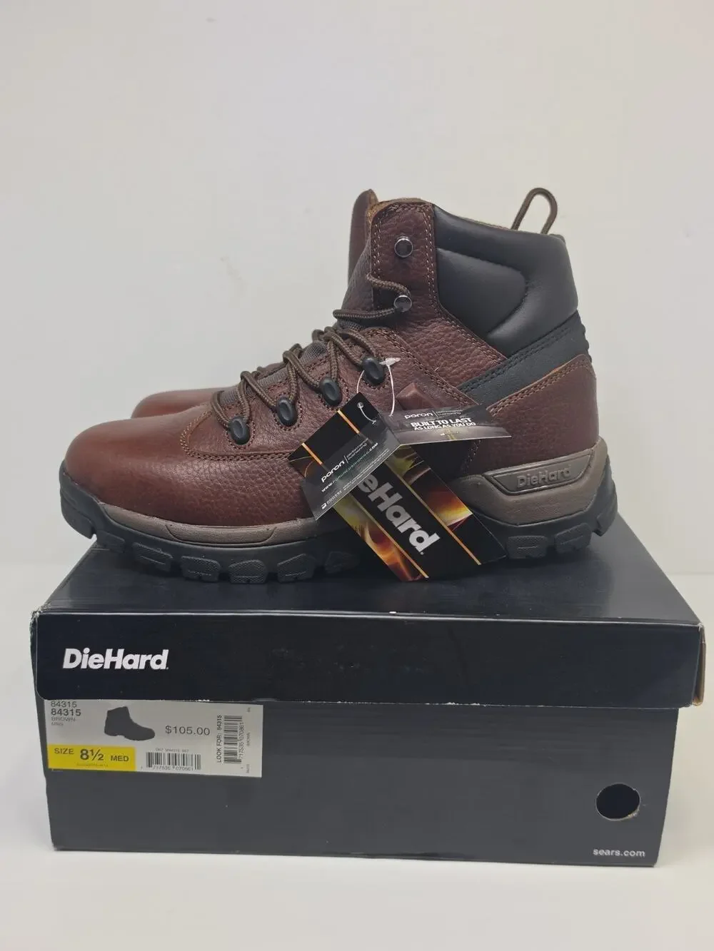 Diehard Men’s Boots Brown Oil Resistant Size 8 1/2 Med 84315 NEW IN BOX